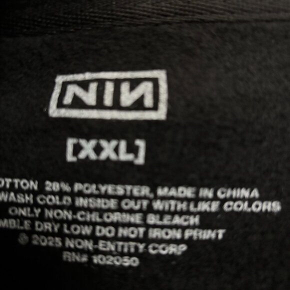NIN Nine Inch Nails Peel It Back Tour Rock Band Oversized Hoodie XXL - Picture 4 of 4
